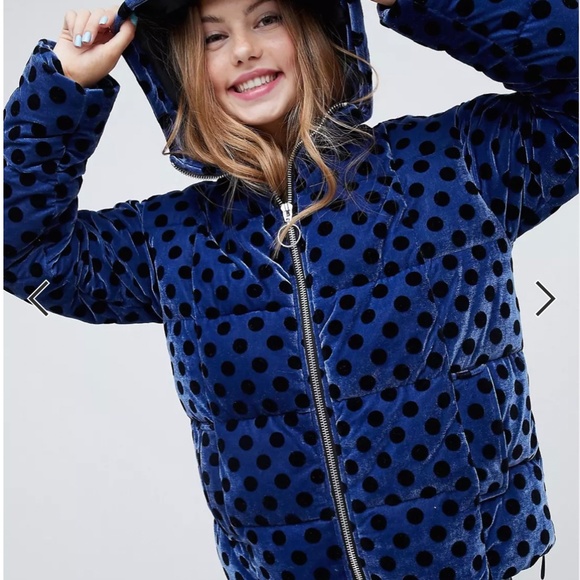 Velvet Polka Dot ASOS puffer - Picture 3 of 13